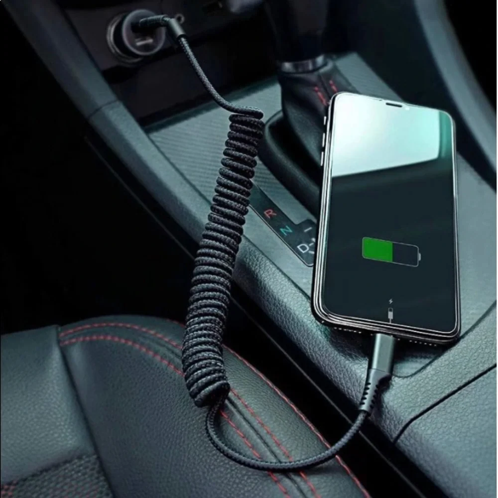 iPhone Charger Coiled Cable 2.1A Fast Charger
